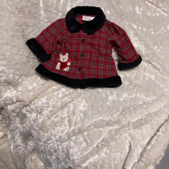 Bright Futures Red Plaid Christmas 3 months set - Picture 6 of 12
